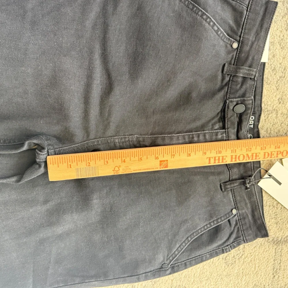 OAT New York High Rise Wide Leg Pants Washed Black Denim P0084-CN Size 8 29 NEW - Picture 6 of 7